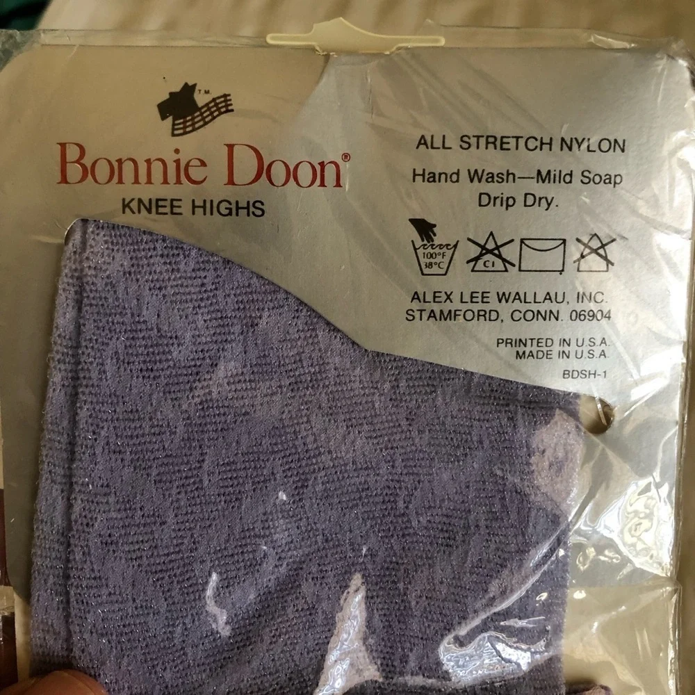 Vtg Bonnie Doon Lavender Cordelia Knee Highs